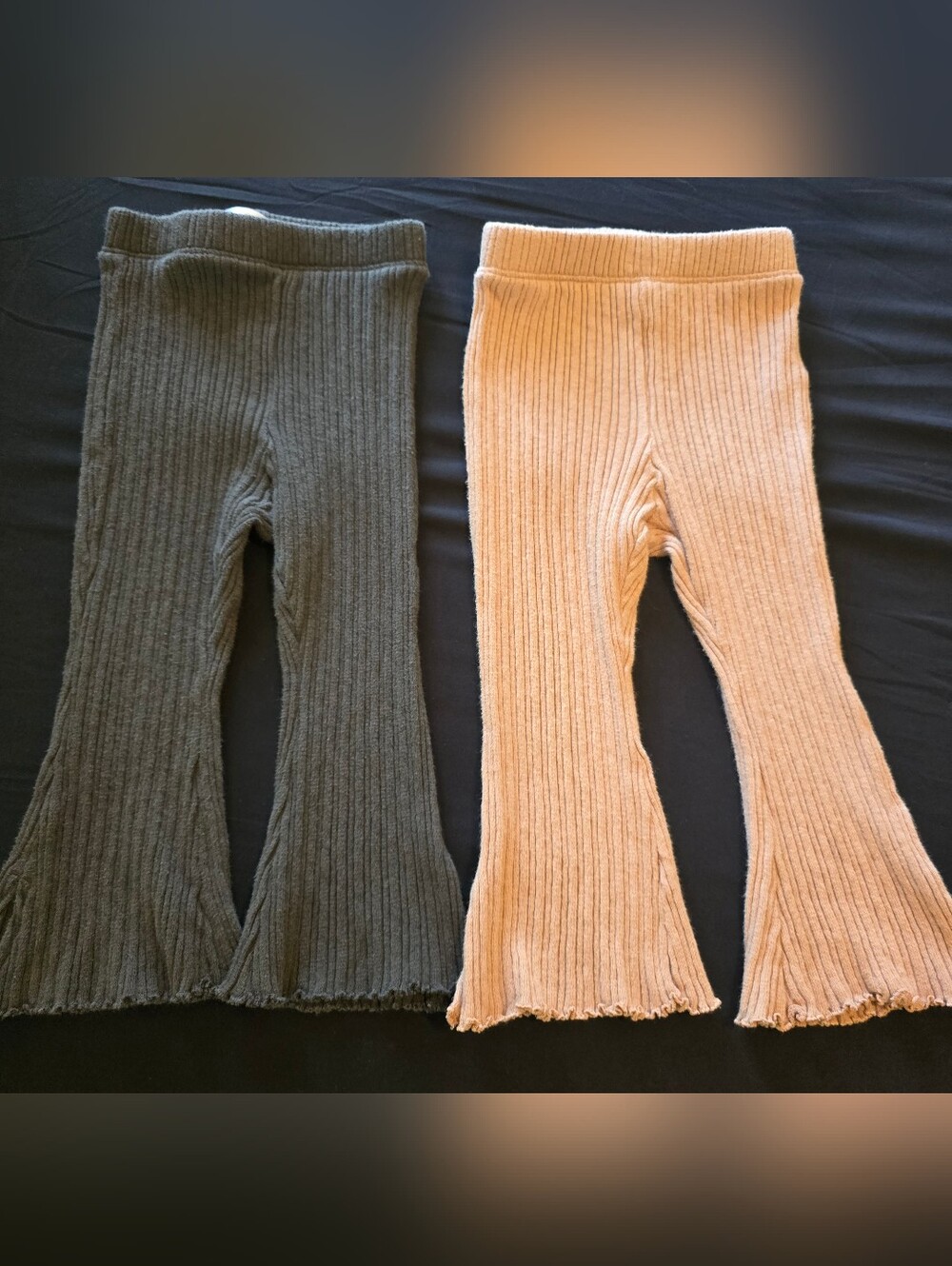 Toddler Ribbed Pants Flared Bottoms Toddler Girl 2T Cozy Pants